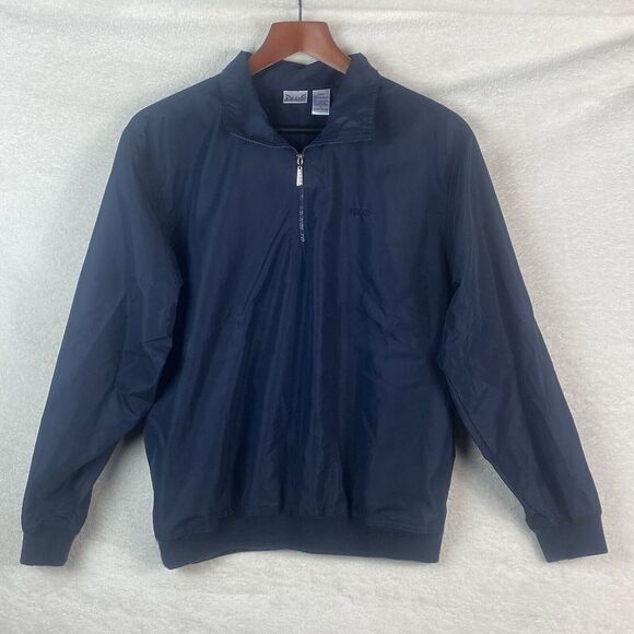 Vintage Izod Golf Windbreaker‎ 1/2 Zip Womens Size Small Embroider Navy 1990s - Picture 1 of 8